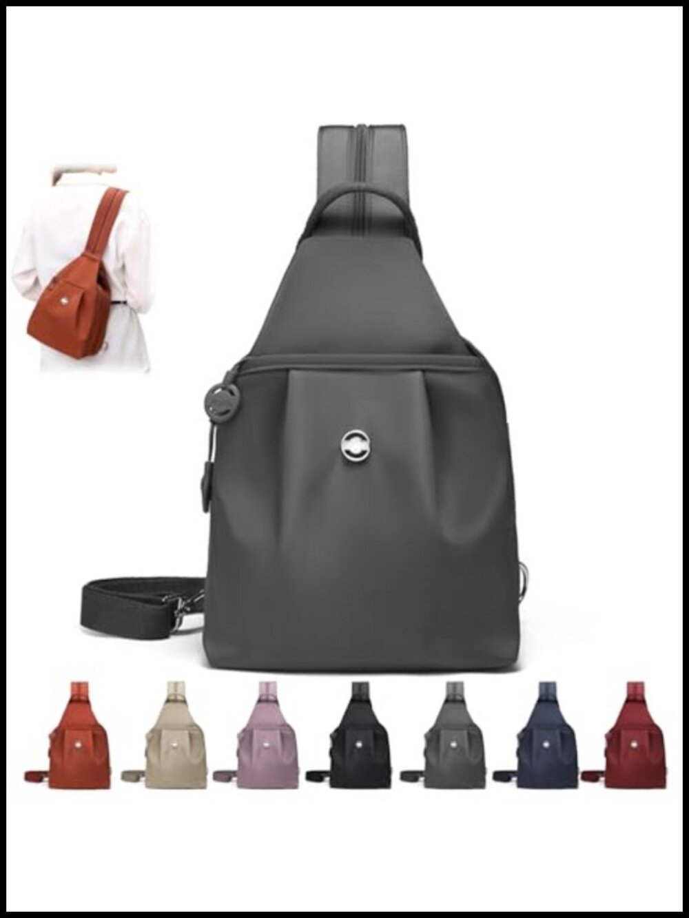 Anti-Theft Convertible Travel Tote Bag Waterproof Nylon Backpack Crossbody